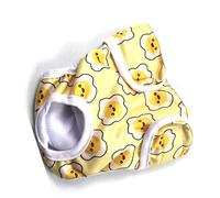 Female Dog Diapers, Leakproof Dog Sanitary Pants Comfortable Breathable Reusable Interesting for Outdoor (Sun Face Printing S)