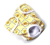 Female Dog Diapers, Leakproof Dog Sanitary Pants Comfortable Breathable Reusable Interesting for Outdoor (Sun Face Printing L)