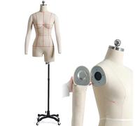 Female Dress Form Mannequin Torso Stand for Sewing, Plus Size Body Dummy with Wheels, Easy Assembly for Display and Fitting