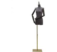 Female Dress Form Torso, Detachable Wood Arm, for Tailoring, Fashion Design, Apparel and Jewelry Display