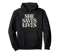Female Er Doctor Breaking Barriers One Shift Time Woman Pullover Hoodie