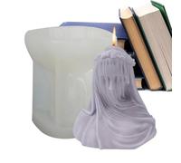 Female Face Silicone Mould, Veiled Lady Candle Mould - Veiled Women Face Candle Mould, Face Face Silicone Mould for Aesthetic Portraits Decoration
