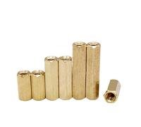 Female-Female Brass Hex Column Standoff Support Spacer Pillar M2.0/M2.5/M3/M4/M5 (M3-0.5 x 24mm, 100pcs)