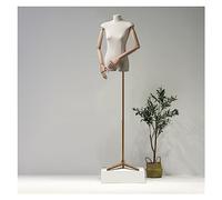 Female Female Mannequin Dress Form Torso, Adjustable Height 52″-76″ Body With Metal Base, Clothing Display Stand For Jewelry Shops Stores Adjustable Height(E)