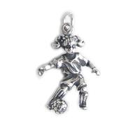 Female Football player sterling silver charm .925 x 1 Girls Soccer