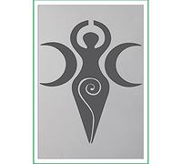 Female Form Wicca Pagan A4 190 Micron Reusable Flexible Mylar Stencil