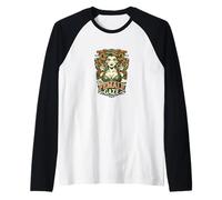 Female Gaze Retro Medusa and Roses Raglan Baseball Tee