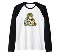 Female Gaze Retro Medusa and Roses Raglan Baseball Tee