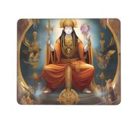 Female God Square Mouse Pad With Stitched Edges And Non-Slip Rubber Base For Office Laptops, &8.3 X 10.3 In.