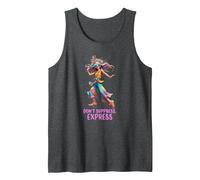 Female Goddess Hippy Dancing Earth Divine Spiritual Energy Tank Top, Men, Dark Heather Grey, XX-Large