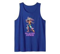 Female Goddess Hippy Dancing Earth Divine Spiritual Energy Tank Top, Men, Royal Blue, Medium