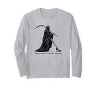 Female Grim Reaper in High Heels Spooky Feminist Siren Long Sleeve T-Shirt