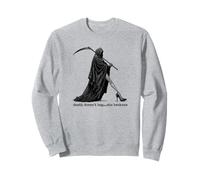 Female Grim Reaper In High Heels Spooky Feminist Siren Sweatshirt