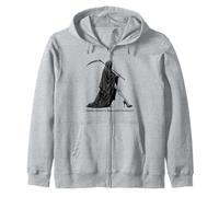 Female Grim Reaper In High Heels Spooky Feminist Siren Zip Hoodie