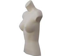 Female Hanging Mannequin Half Body Form Bust Shop Display 3QTR SKIN (MEN 3/4 LIGHT CREAM)