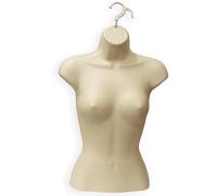 Female Hanging Mannequin Half Body Form Bust Shop Display 3QTR SKIN (MEN 3/4 LIGHT CREAM) (Skin)