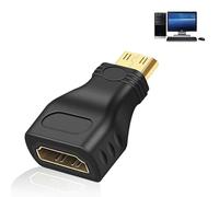 Female HDMI Adapter to Male Mini HDMI Gold Plated, Mini HDMI Adapter Compatible with HDMI V1.1, V1.2 and V1.3 as Well as Laptop, HDTV, PC, Monitor, PS, Xbox, DVD