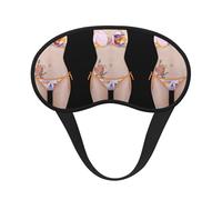 Female Human Body Premium Eye Mask â€“ Soft Satin Sleep Mask with Full-Print Front Design, 100% Polyester Shade Eye Cover for Travel, Meditation, Yoga & Night Rest