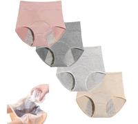 Female Incontinence Side Leakage-Proof Underwear,Full Coverage Cotton Briefs,Womens Washable Breathable Pantie