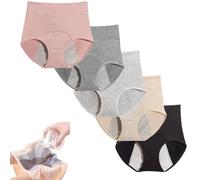 Female Incontinence Side Leakage-Proof Underwear,Full Coverage Cotton Briefs,Womens Washable Breathable Pantie
