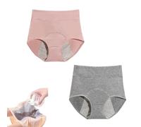 Female Incontinence Side Leakage-Proof Underwear,Full Coverage Cotton Briefs,Womens Washable Breathable Pantie