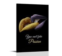 Female Lips Hot Kiss You Can't Lose Passion Art Poster Poster Vintage Art, Wall Canvas, Decoration Aesthetic, Living Room, Kids Room Dormitory, Cafe, Bathroom, Suitable for Bedroom, Gym, Cool Classic
