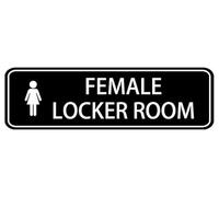 Female Locker Room Acrylic Sign For Office Door Wall Home And Business, Easy To Mount Informative Plastic Sign With Symbols 8"" X 3"", black-7