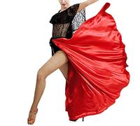Female Long Paso Doble Or Tango Skirt with Open Front Stage Belly Dance Wear Skirt Cape