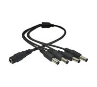 Female Male Extend Power Cord Multiple Device Power Splitter Cable For Surveillances Systems 5521 Extension Cord