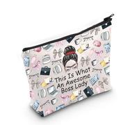 Female Manager Gift This is What an Awesome Lady Makeup Bag Lady Survival Kit Bag CEO Zipper Cosmetic Bag
