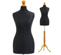 Female Mannequin, Dressmakers Tailors Dummy W/removable Black Cover, Uk Size 14-16 Decorative Dress Form Body W/adjustable Height