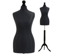 Female Mannequin, Dressmakers Tailors Dummy W/removable Black Cover, Uk Size 6-8 Decorative Dress Form Body W/adjustable Height