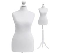 Female Mannequin, Dressmakers Tailors Dummy W/removable White Cover, Uk Size 6-8 Decorative Dress Form Body W/adjustable Height