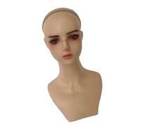 Female Mannequin Face Make Up Dolls Wigs Stand Portable
