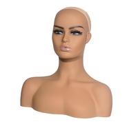 Ｚｉａｌｏｆｉ Female Mannequin Head Model Display Stand Realistic for Store, Shopping Mall PVC 14x16.5inch