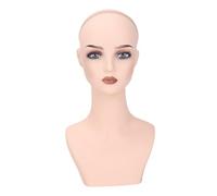 Zialofi Female Mannequin Head with Makeup, Hat Display Stand, Portable Mannequin Model for Display in Hair Salons And, Style I