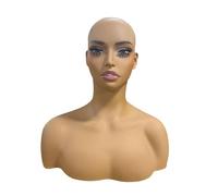 Ｚｉａｌｏｆｉ Female Mannequin Head with Shoulders Realistic Professional Head Bust Wig Head