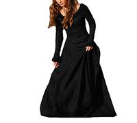 Female National Style Retro Ladies red Dress Classical Medieval Long-Sleeved Round Neck Slim Female Long Skirt