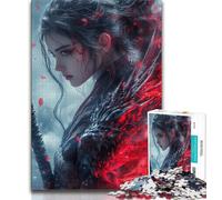 Female Ninja Warrior Adult Jigsaw Puzzles 2000 Pieces,Staycation Kill Time Every Piece Is Unique - Challenging Family Fun Game 70x100cm