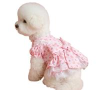 Female Pink Breathable Pet Outfit - Dog Dress Adjustable Cute Pet