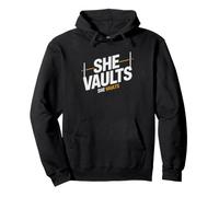 Female Pole Vaulter Track Athlete Woman Who Defies Gravity Pullover Hoodie