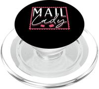 Female Postal Worker Mail Lady Stamp World Post Day PopSockets PopGrip for MagSafe