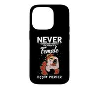 Female Power Body Piercing Dermal Piercing Body Piercer Case for iPhone 14 Pro