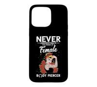 Female Power Body Piercing Dermal Piercing Body Piercer Case for iPhone 15 Pro Max