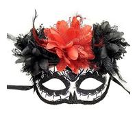 Female Prom Masks Halloween Party Props Mexican Day of the Dead Cosplay Costume Female Masquerade Mask Skull Flower Eye Mask