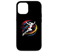 Female Runner Crossing Finish Line Abstract Victory Case for iPhone 12/12 Pro