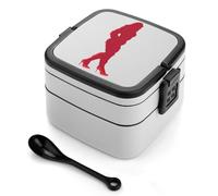 Female Sasquatch Bigfoot Wearing High Heels Portable Bento Box Stackable 2 Layers Lunch Boxes Leakproof Food Storage Container Reusable Snack
