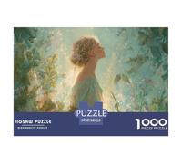Female Silhouette 1000 Piece Jigsaw Puzzle Educational Games Classic Flower Jigsaw Puzzle Beautiful Decoration Puzzle for Adults And Kids 38x26cm/1000pcs