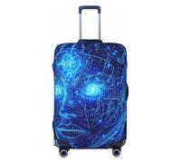 Female Silhouette Ai Technology Elastic Travel Luggage Cover Suitcase Protector, Print Suitcase Baggage Cover Anti-Scratch