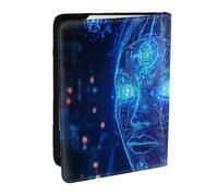 Female Silhouette Ai Technology Printed Passport Holder,Travel Pu Leather Passport Cover Case Organiser for Men Women,6.5 Inch